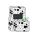 A Set of 4 Universal Fit Animal Print Carpet Floor Mats for Cars / Truck - Cow