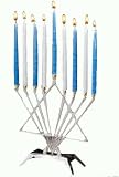 Silver Menorah-Starlight Design
