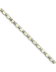 Sterling Silver Lemon Quartz/White Topaz Bracelet