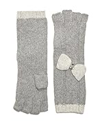 Alice Hannah Calentadores de Brazos Diamante Bow And Cable (Gris)