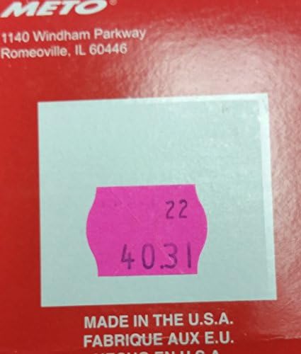 Meto 2200/2 Fl. Pink MPTP Labels (15.75m) for 13.22, 14.22, 15.22