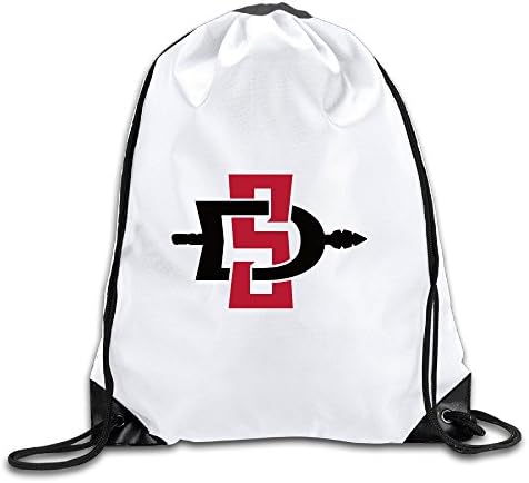 Fashion San Diego State Athletics Logo Drawstring Backpack Bag