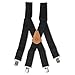 Wolverine Solid Straight Clip Suspenders (Black)