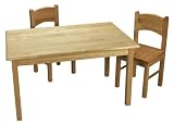 Rect Table & 2 Chair Set-Natural