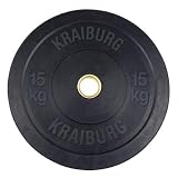 15 KG Solid Rubber Weight Plate Black
