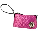 NHL Boston Bruins Pink Quilted Wristlet