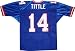 Y.A. Tittle Autographed Blue Custom Jersey w/HOF'71 Inscription