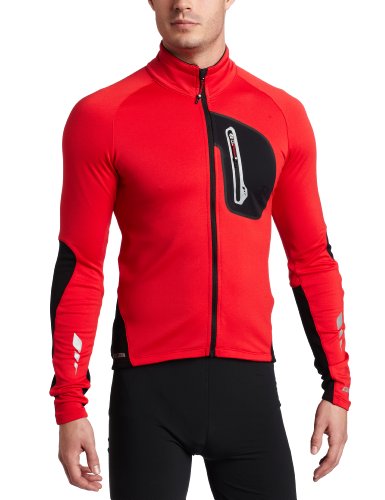Pearl Izumi Mens Pro Thermal Long Sleeve Jersey,True Red/Black,Large