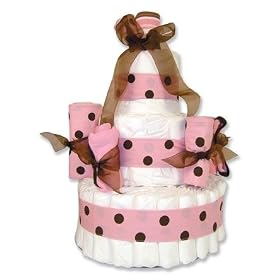 Maya Dot 3 Tier Diaper Cake