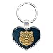 Grammar Police Badge Funny Heart Love Metal Keychain Key Chain Ring