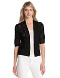 Leo & Nicole Womens Missy Elbow Sleeve Lacy Shrug