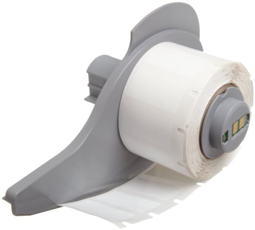 Brady M71-17-423 BradyBondz 1 Width x 0.5 Height White Color B-423 Permanent Polyester Labels With Gloss Finish For BMP71 Thermal Transfer Portable Printer (500 Per Roll)