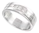 Gent's Perfect Quality Sterling Silver Brilliant Cut Cubic Zirconia Ring