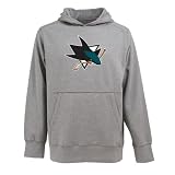 NHL San Jose Sharks Signature Hood Long Sleeve Hooded Fleece, Grey Heather, Medium