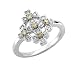 14k Two Tone Gold White and Chocolate Brown Diamond Ring / Band, Size 5.75 - 0.30 carat