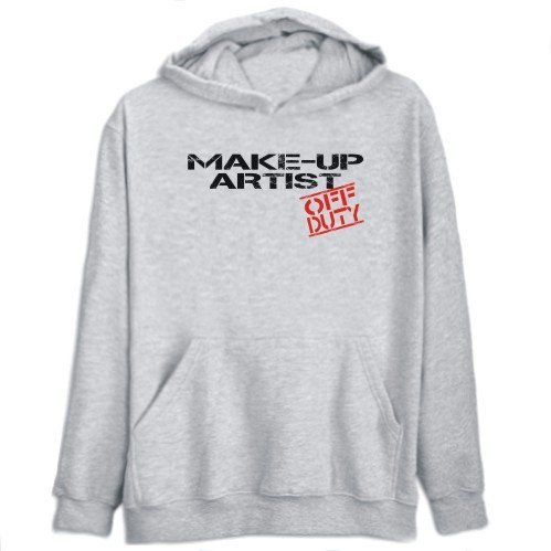 Make-Up Artist - Off Duty Heather Gray Hoodie Mens X-Large