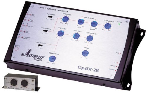 Lanzar OPTIX2B Optidrive 2 Way Electronic Crossover Network with Remote Bass Boost Level Control