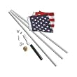 American Flag Kit -3ftx5ft US Flag with 12ft Flagpole White Titan American Flag Kit -3ftx5ft US Flag with 12ft Flagpole White Titan