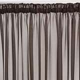 Straight curtain panel with ruffle trim and weighted hem green 90x120