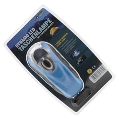 Dynamo LED Taschenlampe mit 3 superhellen LED's silber