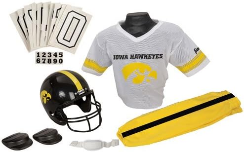 Iowa Hawkeyes Youth NCAA Deluxe Helmet and Uniform Set (Medium)