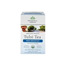 Organic India Tulsi India Breakfast, 19-Ounce Boxes (Pack of 6)