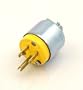 Leviton 515PA 15 Amp, 125 Volt, Armored Grounding Plug, Yellow