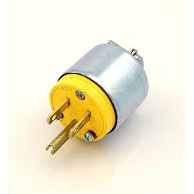 Leviton 515PA 15 Amp, 125 Volt, Armored Grounding Plug, Yellow
