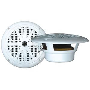 PYLE PLMR61W 120 Watts 6.5-Inch 2 Way White Marine Speakers by 