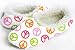 Snoozies Peace Sign Fleece Lined Footies