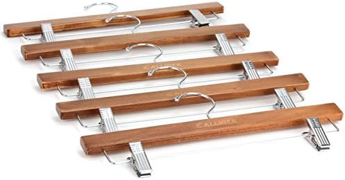 Calliger - Deluxe Skirt, Pant, and Slack Hangers - Pack of 5, Pick Your Color- 100% Satisfaction Guaranteed! (Rustic)