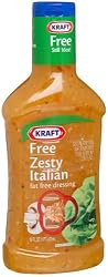 Kraft Free Zesty Italian Fat Free Dressing, 16-Ounce Plastic Bottles (Pack of 6)