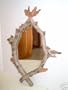 Resin Wall Mirror With Bird Wildlife Twig Motif