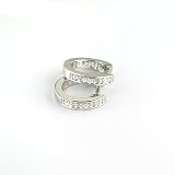 Silvr Diamond Hoop Earrings