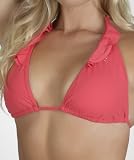 Guess - Steppin Out Ruffle Front Halter Bikini Top, Pink