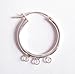 2 pcs .925 Sterling Silver Ear Wire Hoop Chandelier Earwires / Earrings Connector 18mm / Findings / Bright