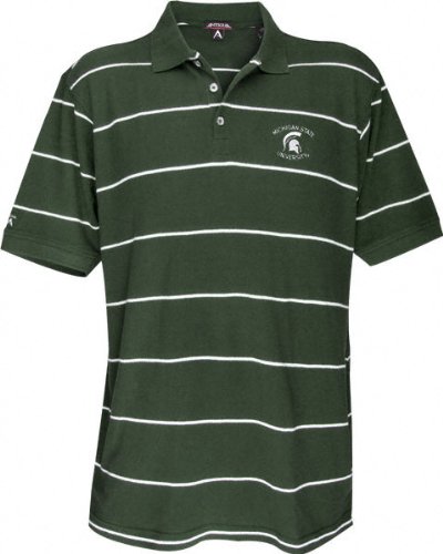 Michigan State Spartans Classic Pique Striped Polo