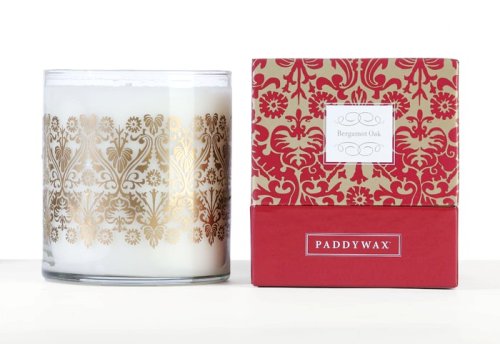 Paddywax Luxe 20-Ounce Poured Glass Candle, Bergamot Oak by Paddywax
