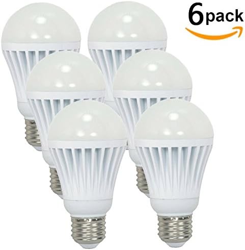 BulbKing 6 Pack-12W A19 E26 LED Bulbs 75 Watt Equivalent Daylight White (6000k) LED Light Bulb,medium Screw, 180°Beam Angle,1050lm (12)