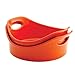 Rachael Ray Stoneware 2-Piece Bubble & Brown Round Baker Set, Orange
