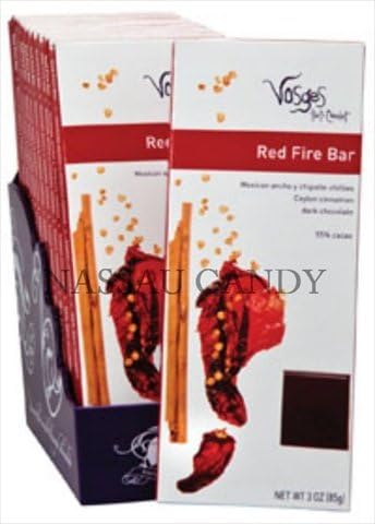 Vosges Haut Chocolat, Red Fire Bar, 3 Oz - Pack Of 12