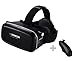LUCINE 9764554 3D VR Virtual Reality Glasses Headset Suitable for Google, iPhone, Samsung Note, LG, Huawei, HTC Smartphone for 3D Movies and Games with Remote Controller - Black