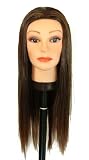26" Long Dark Brown tipped Medium Auburn feathered cut synthetic wigs