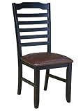 Set of 2 Salem Dining Chair in Antique Black Finish