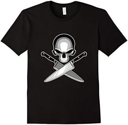 Men's Chef Skull T-Shirt XL Black