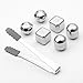Whiskey Stones-Set of 6 Stainless Steel Resuable Ice Cubes & Diamonds & Cylindrical Combo Set Whiskey Rocks Sipping Stones for Wine With Non-ship Rubber Tongs
