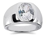 0.00 ctw Men's Diamond Ring in 14K White Gold