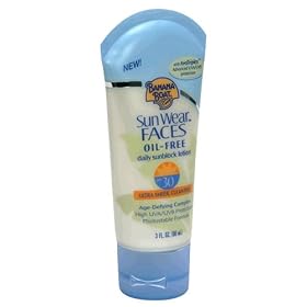 Banana Boat Sun Wear Daily Sunblock Lotion, Faces, SPF 30, 3 fl oz (88 ml) (Pack of 2)