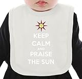 Keep Calm And Praise The Sun ネクタイを有する有機ビブ Medium