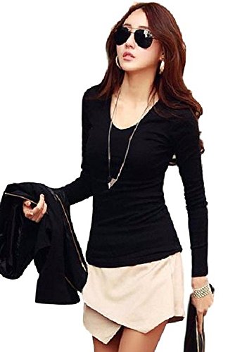 BEREAM(ビリーム) カットソー レディース vネック 半袖 長袖 黒 白